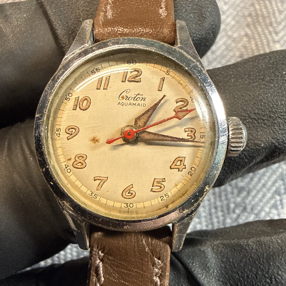 Vintage Croton Aquamaid Manual Wind Womens Watch Running Great